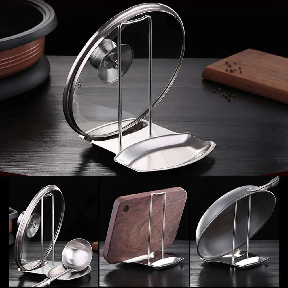 Pot Lid Rack Organizer - Detachable Multi-Function Stand