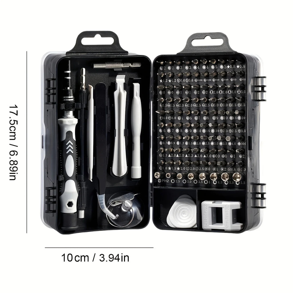 Torqix - 115-in-1 Precision Screwdriver Set with Triangular Head | Anti-Slip Handle for iPhone, Android, Laptop, Watch & Glasses Repair