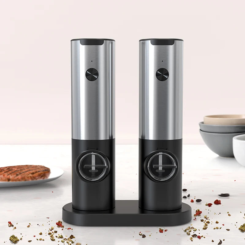 Automatic Pepper Grinder - USB Rechargeable with Adjustable Coarseness