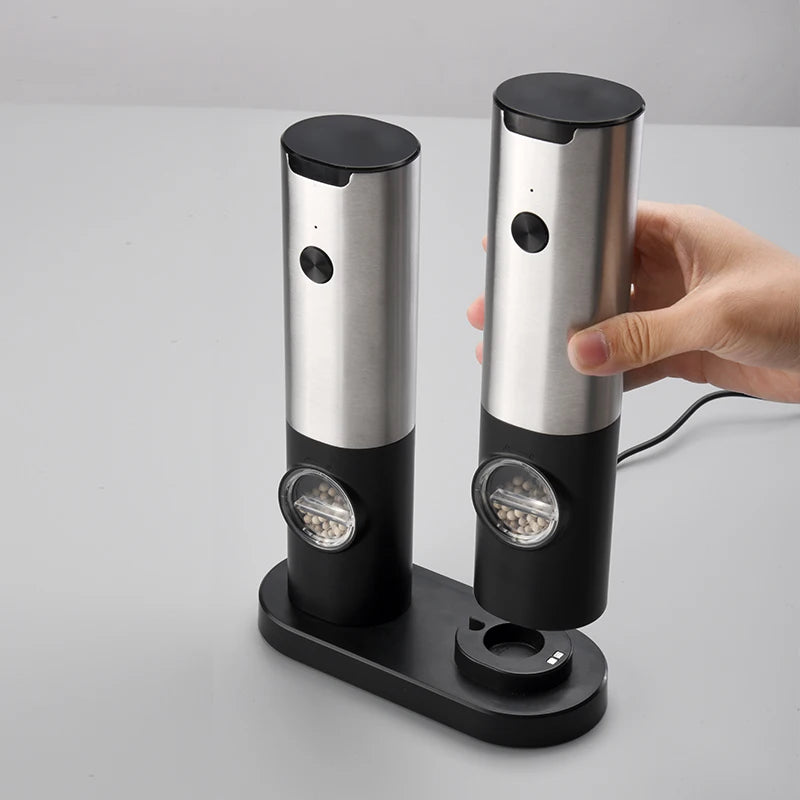 Automatic Pepper Grinder - USB Rechargeable with Adjustable Coarseness
