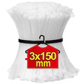Self-Locking Nylon Cable Ties — Black & White
