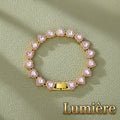 Lumière Heart Tennis Chain Set — Rhinestone Necklace & Bracelet