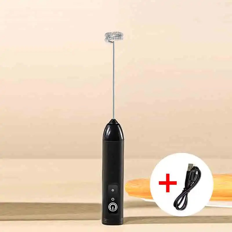 Electric Milk Frother - Handheld Egg Beater and Coffee Foamer