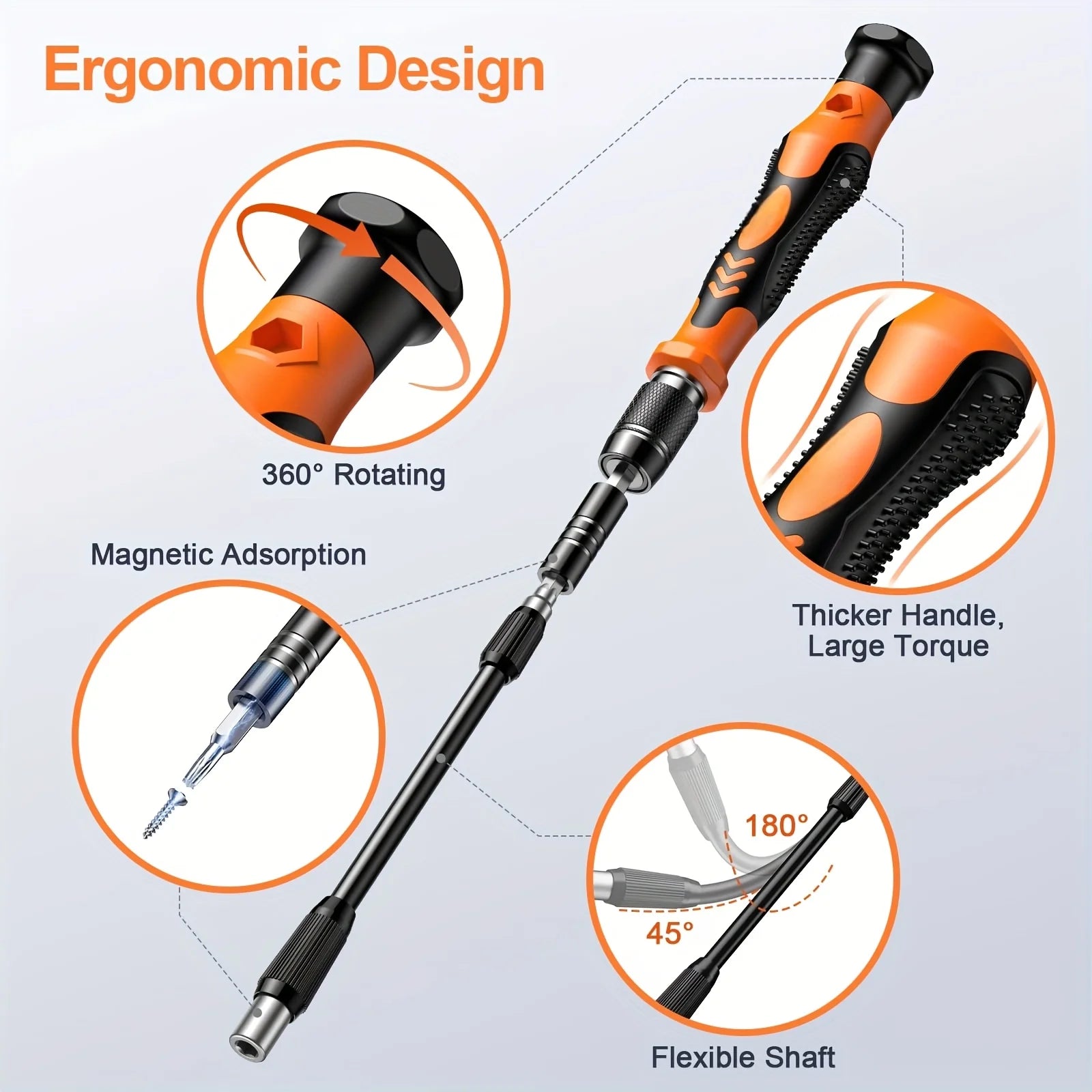 Torqix - 115-in-1 Precision Screwdriver Set with Triangular Head | Anti-Slip Handle for iPhone, Android, Laptop, Watch & Glasses Repair