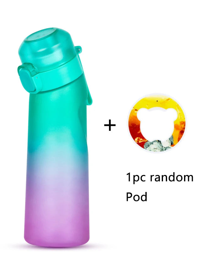 Flavored Water Bottle - 650ml Frosted Black with Scent Pod