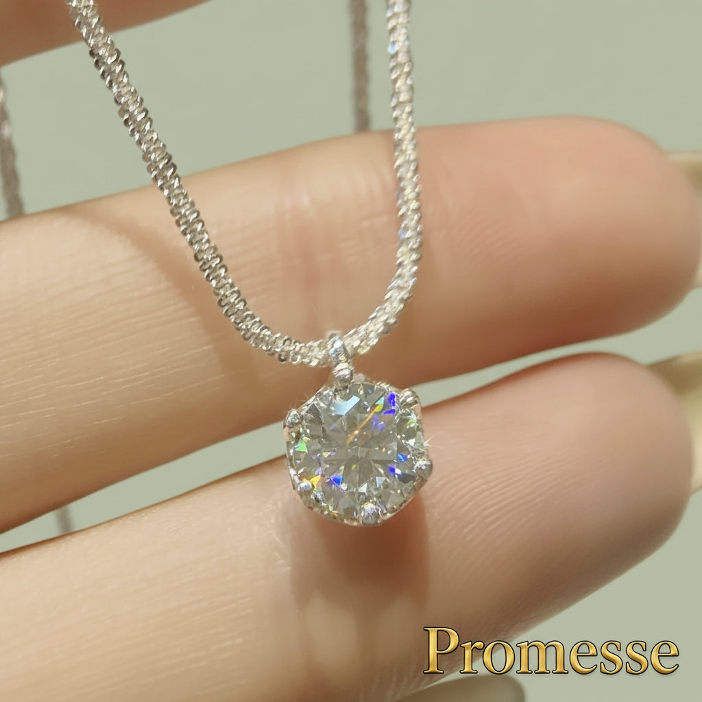 Promesse — Zircon Wrapped Oath Pendant Necklace