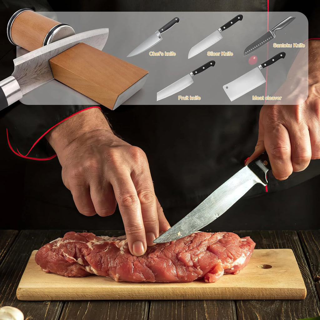 Rolling Knife Sharpener Magnetic Knife Holder Sharpening Stone 15/20 Adjustable Angle Kitchen Roller Kitchen Whetstone Accessory