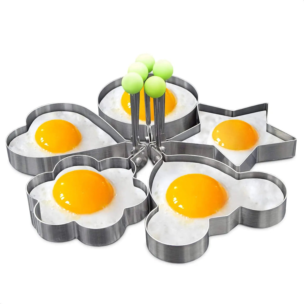 Heart-Shaped Egg Mold - Stainless Steel Pancake Ring