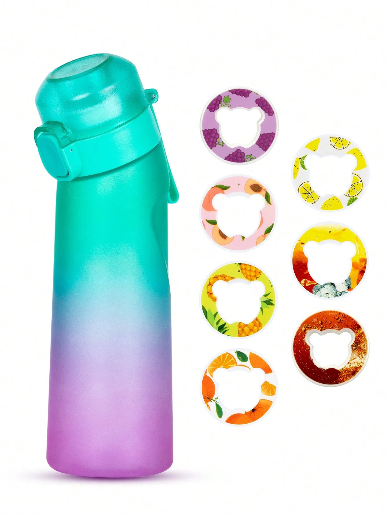 Flavored Water Bottle - 650ml Frosted Black with Scent Pod