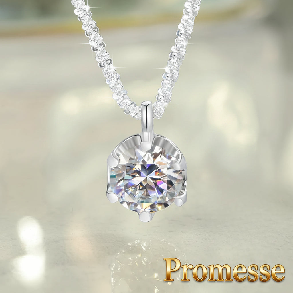 Promesse — Zircon Wrapped Oath Pendant Necklace