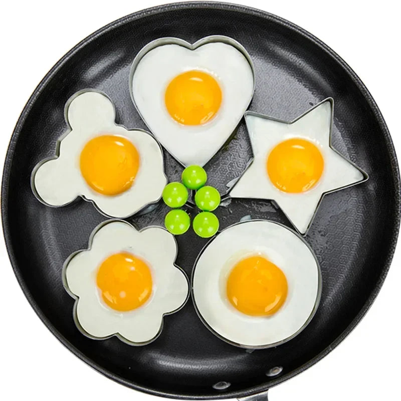 Heart-Shaped Egg Mold - Stainless Steel Pancake Ring