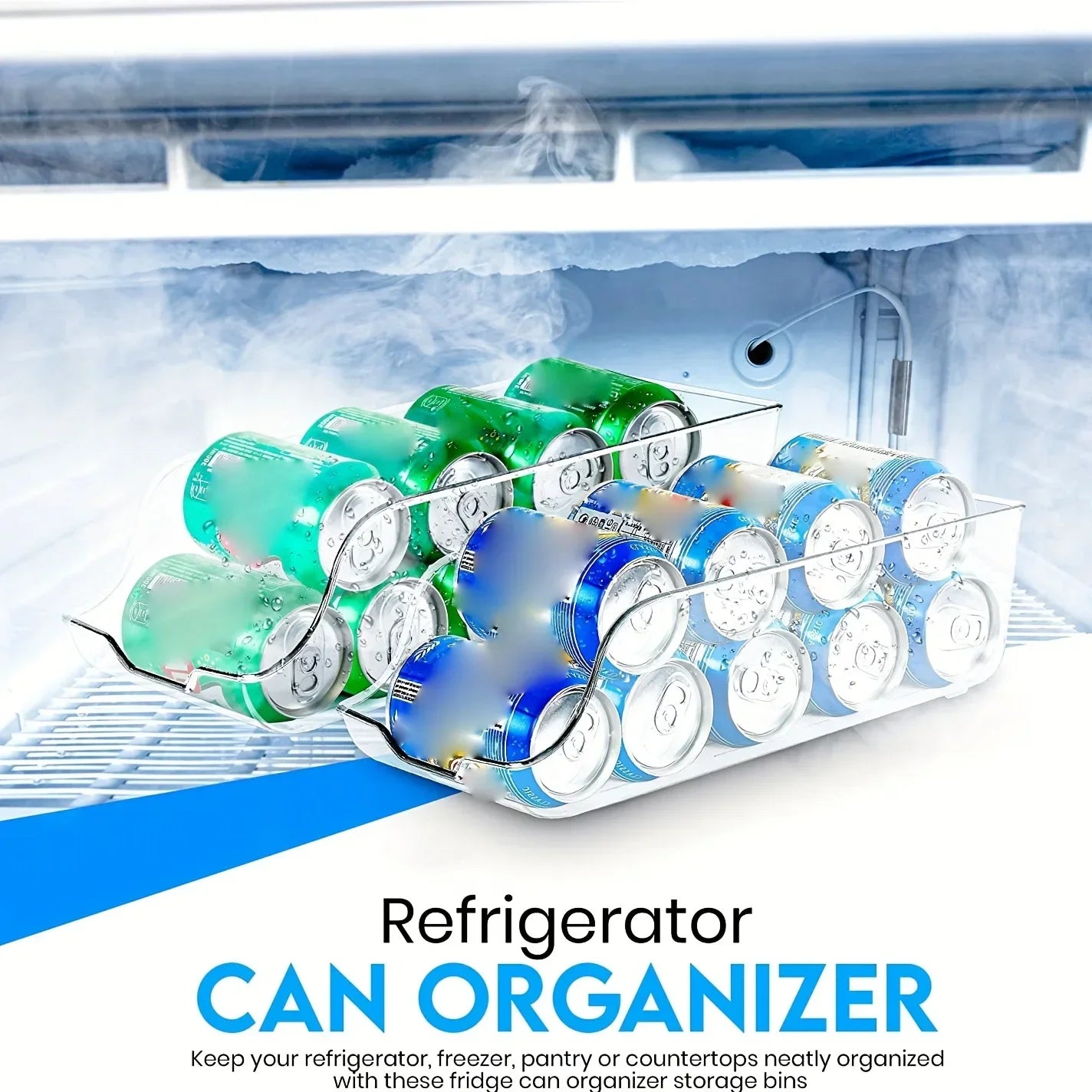 Refrigerator Can Organizer - Soda and Beverage Storage Basket