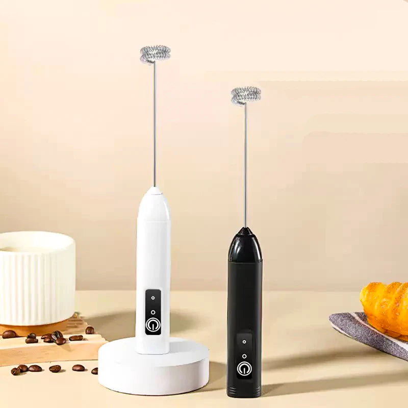 Electric Milk Frother - Handheld Egg Beater and Coffee Foamer