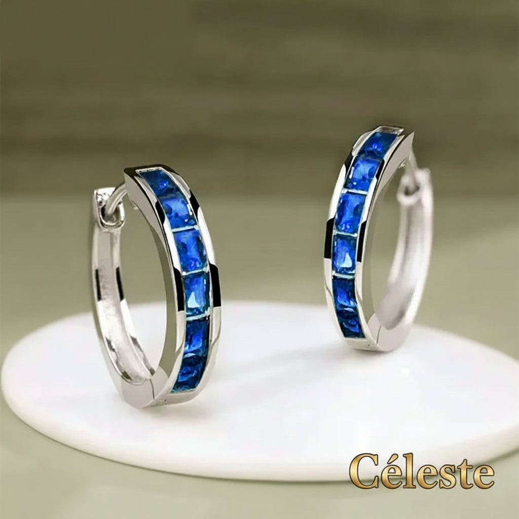 Céleste — Classic CZ Hoop Earrings