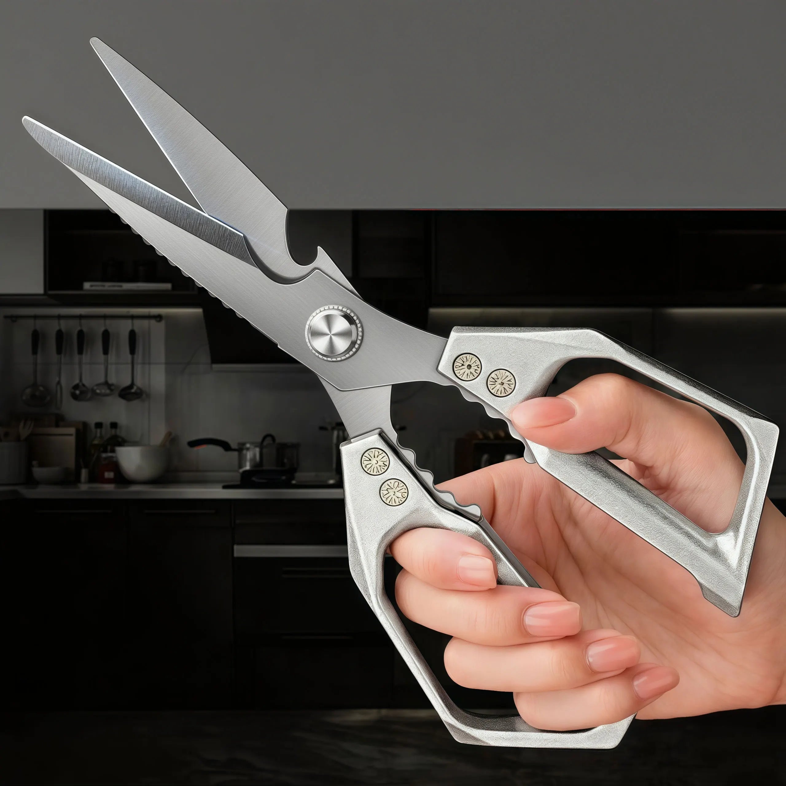Stainless Steel Kitchen Shears - All-Purpose Food Scissors