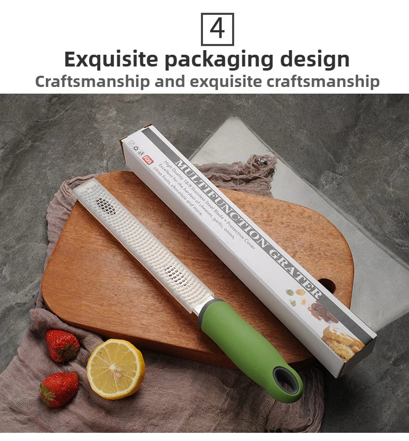 Stainless Steel Grater - Multi-Purpose for Cheese, Chocolate, Lemon