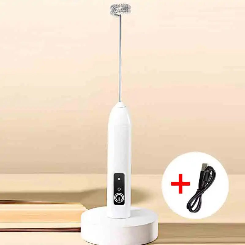 Electric Milk Frother - Handheld Egg Beater and Coffee Foamer