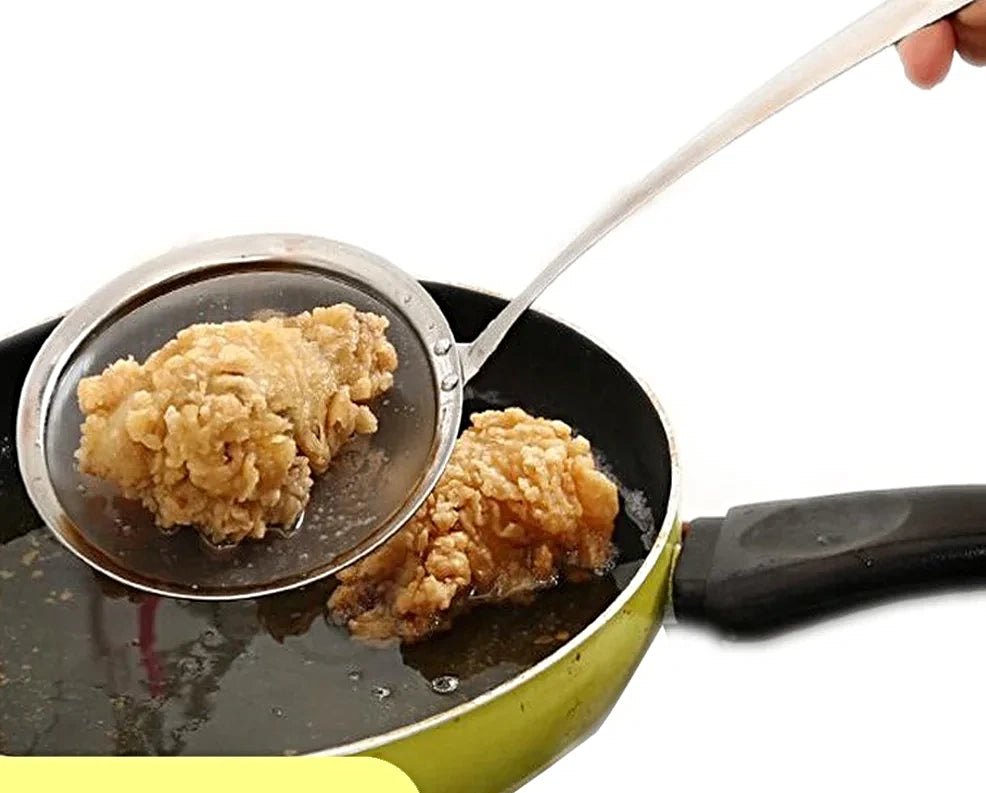 Oil Skimmer Spoon - Fat Separator for Frying and Cooking