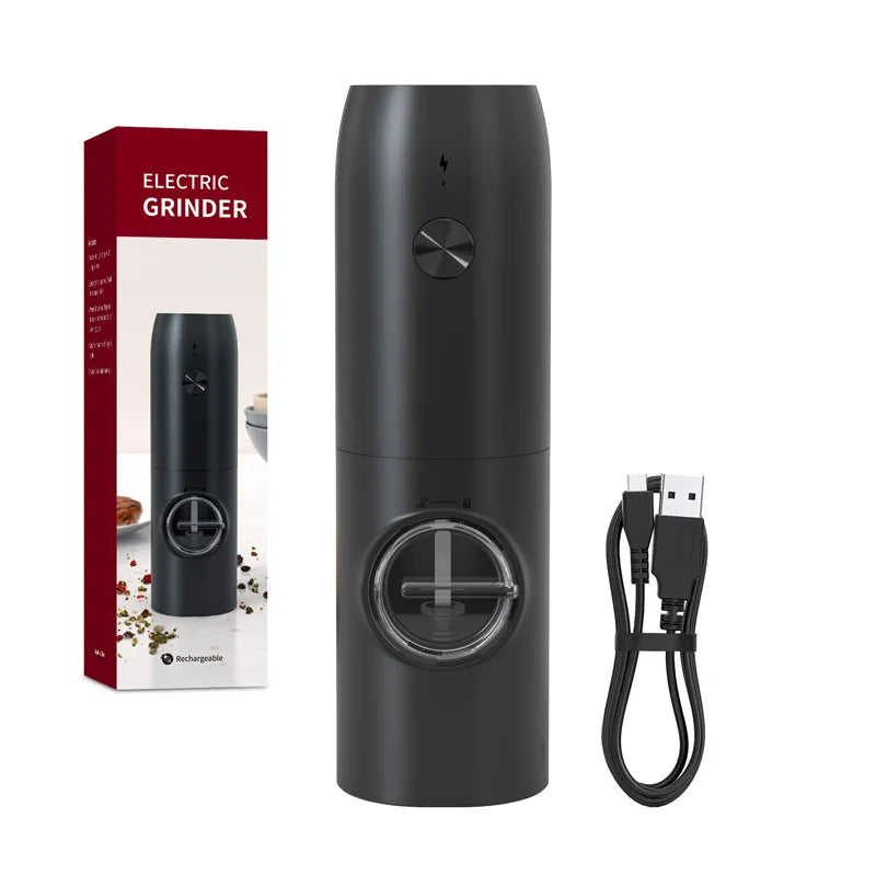 Automatic Pepper Grinder - USB Rechargeable with Adjustable Coarseness
