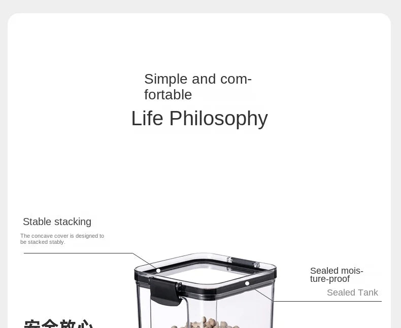 Sealed Storage Jars Set - Large Capacity Kitchen Organizer