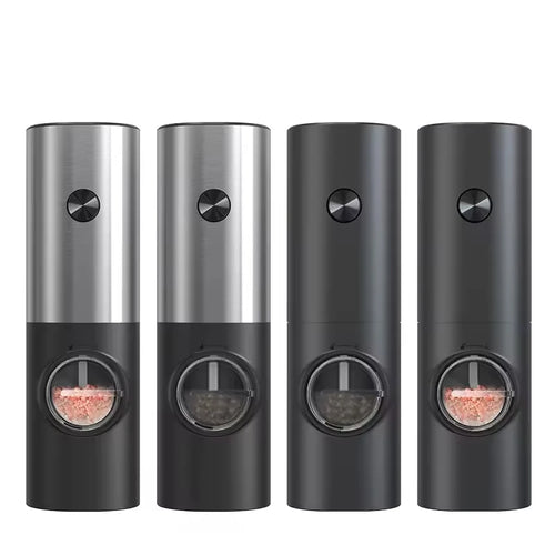 Electric Salt and Pepper Grinder Set - Automatic with LED Light