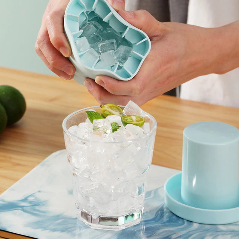 Large Ice Cube Tray - Jumbo Silicone Mold with Multiple Grids
