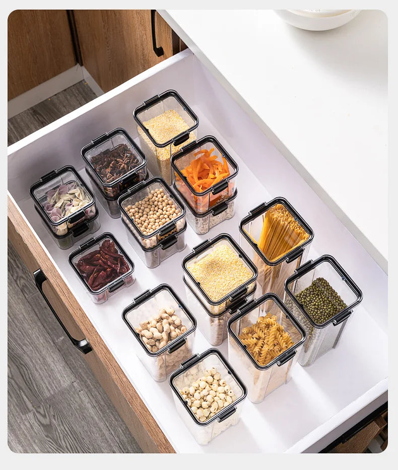 Sealed Storage Jars Set - Large Capacity Kitchen Organizer