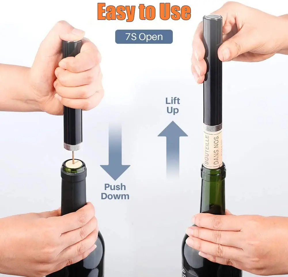 Air Pressure Wine Opener - Portable Stainless Steel Pin