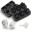 Halloween Skull Ice Cube Mold - 3D Silicone Tray for Parties