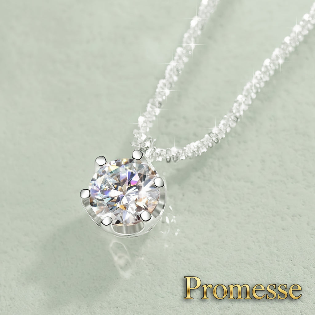 Promesse — Zircon Wrapped Oath Pendant Necklace