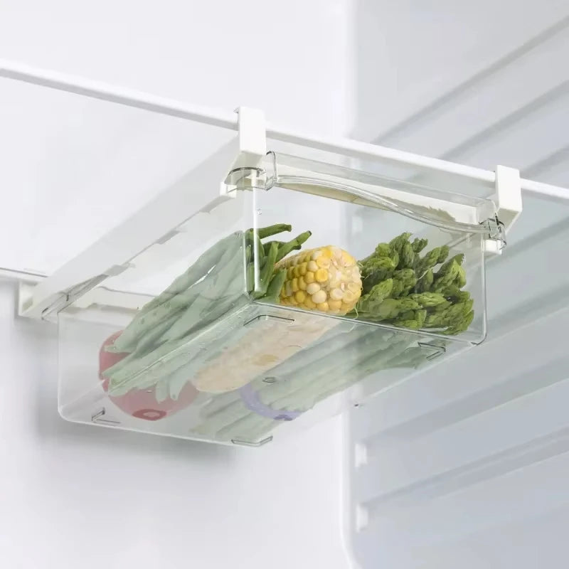Under-Shelf Fridge Organizer - Drawer Box for Fruits and Eggs