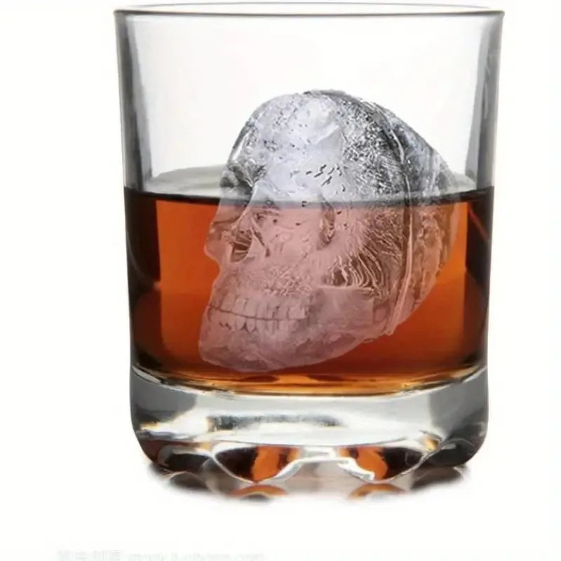 Halloween Skull Ice Cube Mold - 3D Silicone Tray for Parties