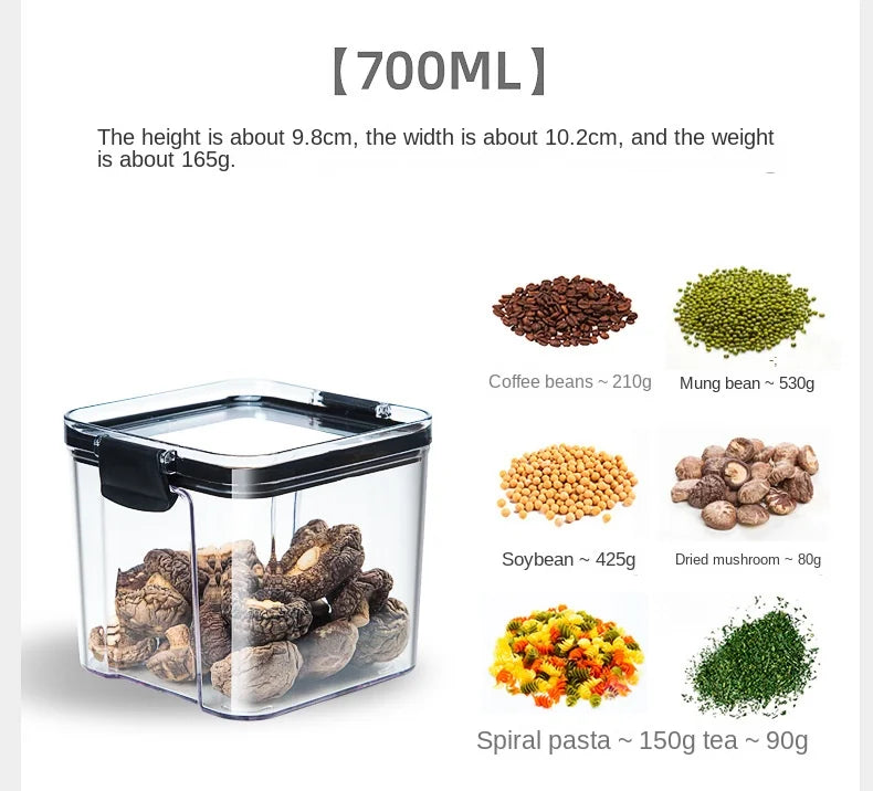 Sealed Storage Jars Set - Large Capacity Kitchen Organizer