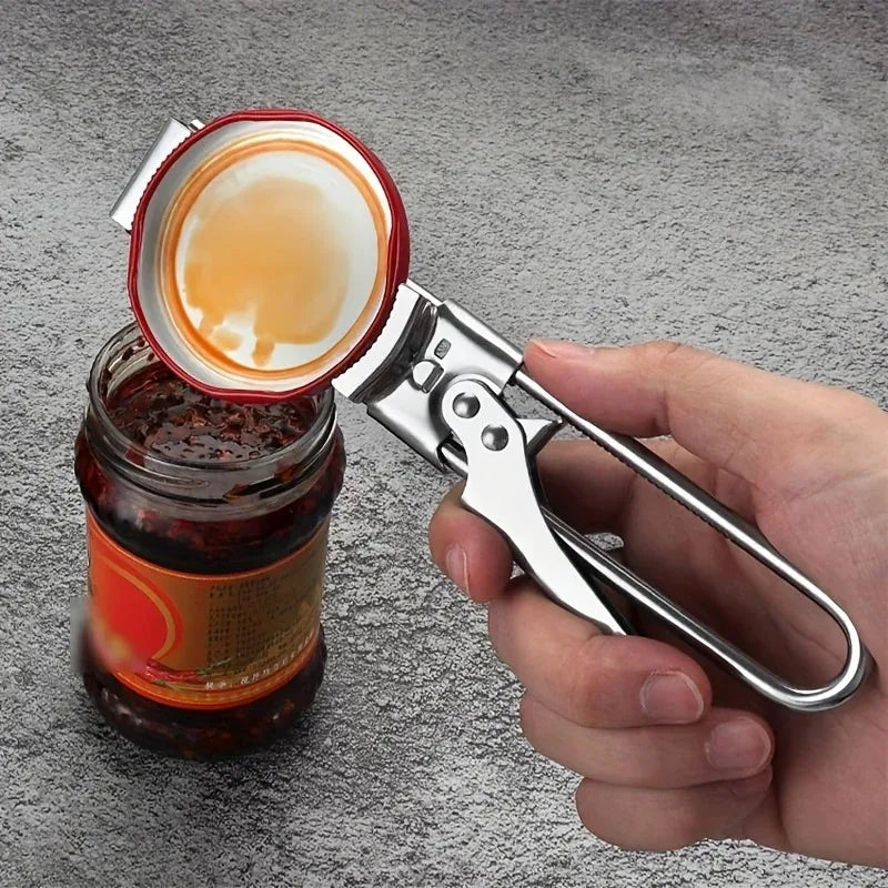 Manual Can Opener - Adjustable Stainless Steel Multi-Function Tool