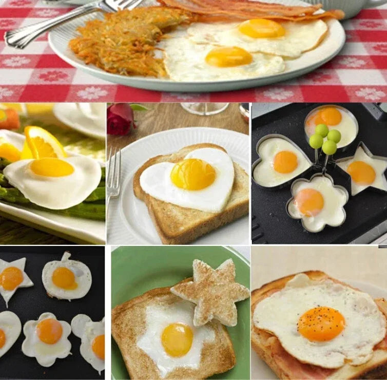 Heart-Shaped Egg Mold - Stainless Steel Pancake Ring