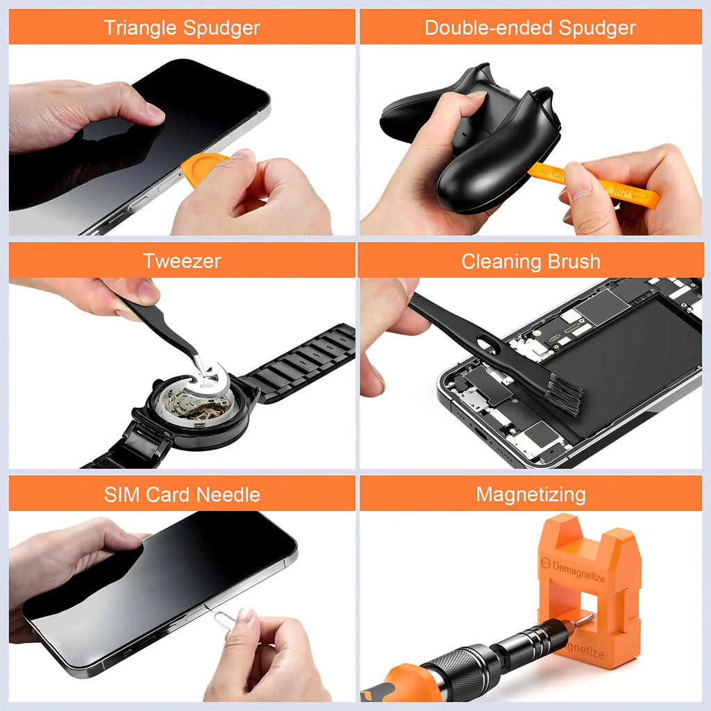 Torqix - 115-in-1 Precision Screwdriver Set with Triangular Head | Anti-Slip Handle for iPhone, Android, Laptop, Watch & Glasses Repair