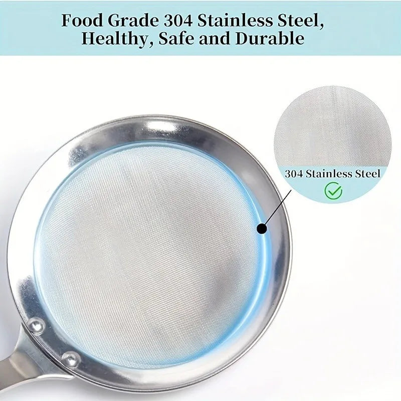 Oil Skimmer Spoon - Fat Separator for Frying and Cooking