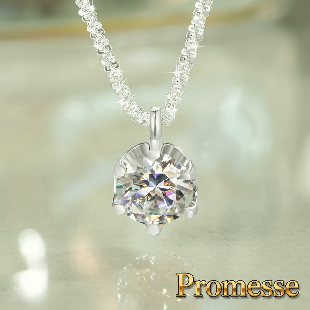 Promesse — Zircon Wrapped Oath Pendant Necklace