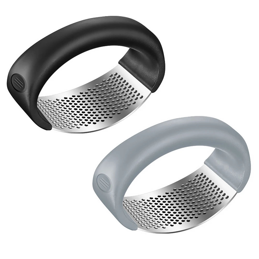 Stainless Steel Garlic Press - Manual Crusher and Chopper