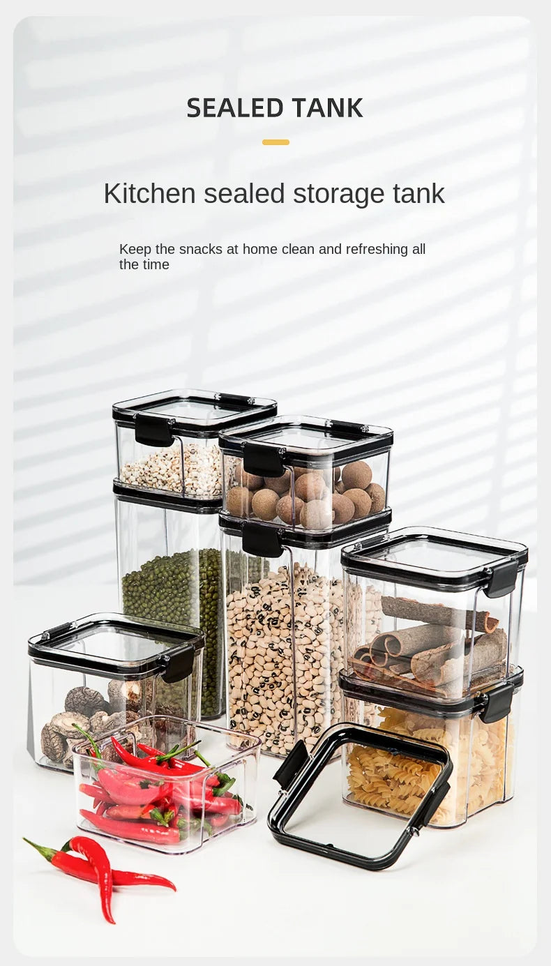 Sealed Storage Jars Set - Large Capacity Kitchen Organizer