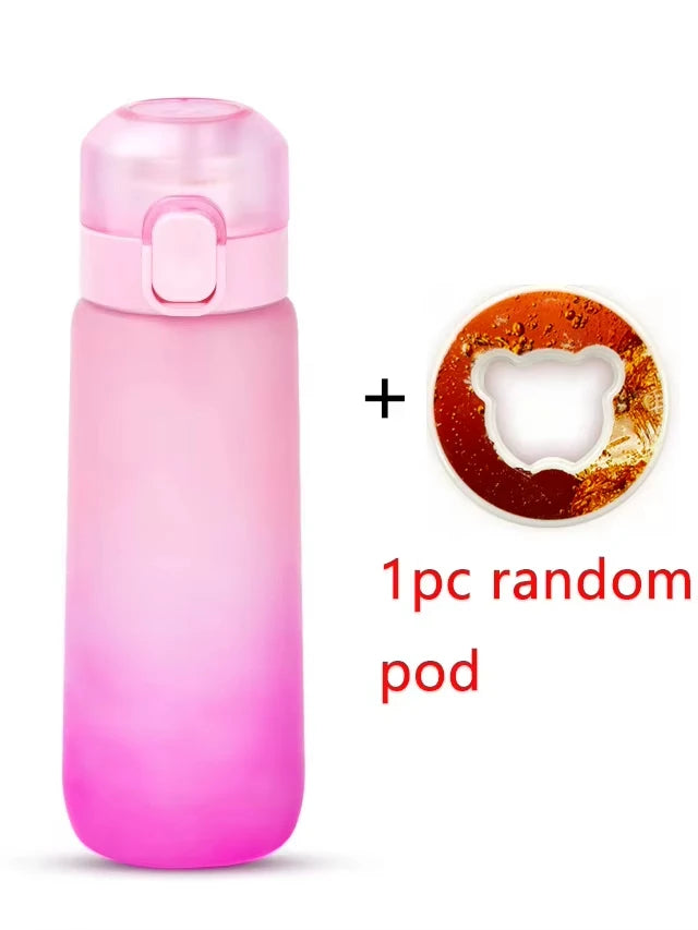 Flavored Water Bottle - 650ml Frosted Black with Scent Pod
