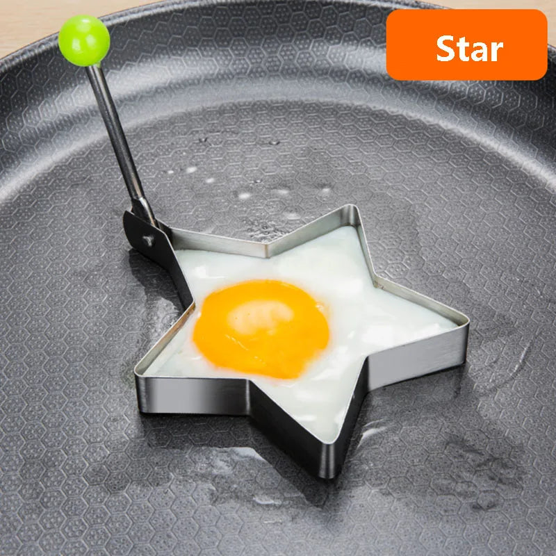 Heart-Shaped Egg Mold - Stainless Steel Pancake Ring