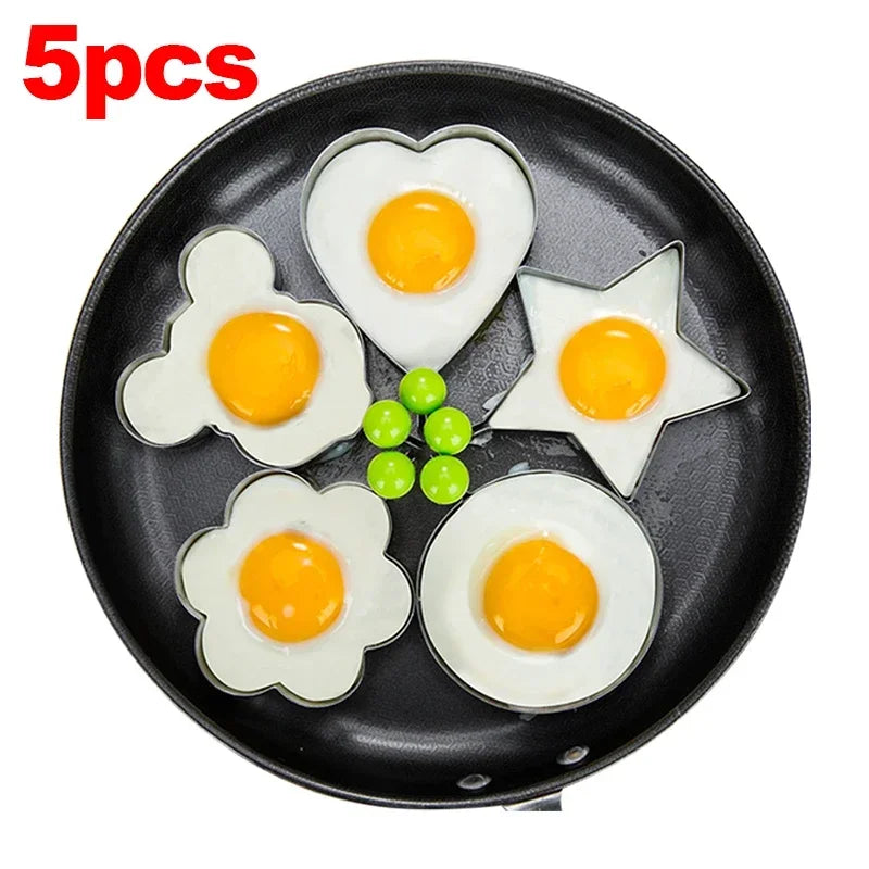 Heart-Shaped Egg Mold - Stainless Steel Pancake Ring