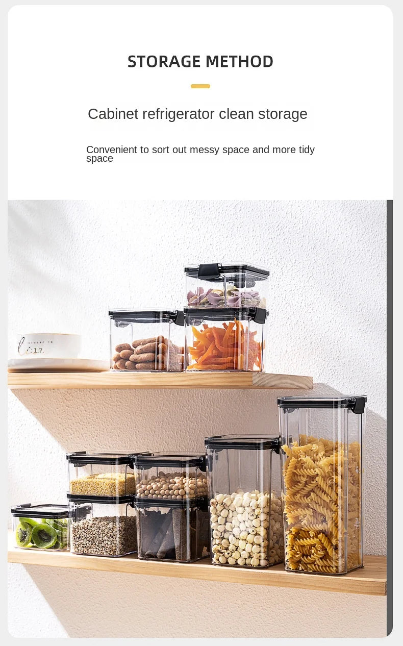 Sealed Storage Jars Set - Large Capacity Kitchen Organizer