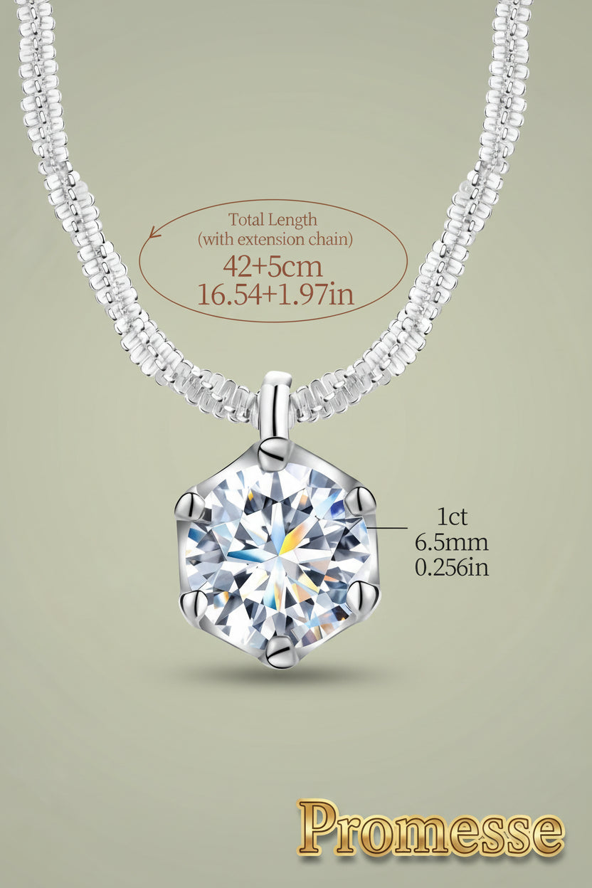 Promesse — Zircon Wrapped Oath Pendant Necklace