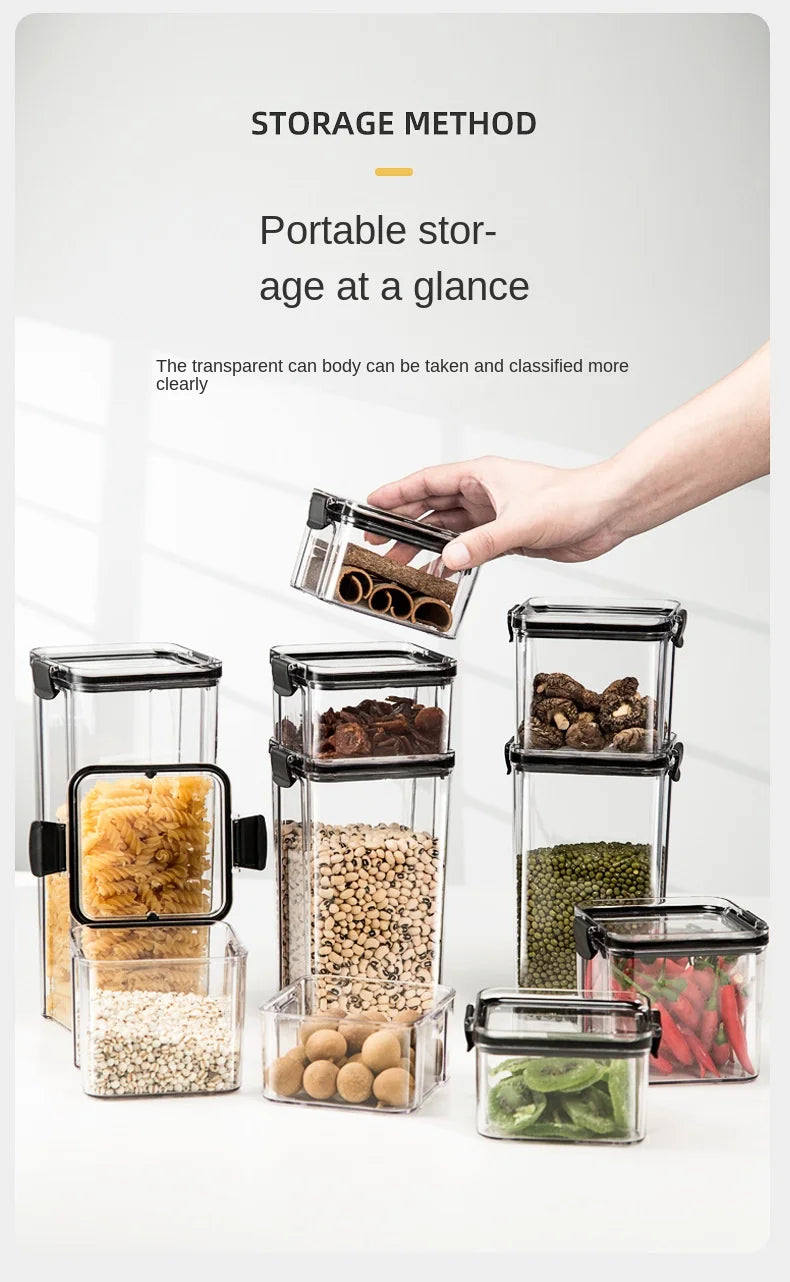 Sealed Storage Jars Set - Large Capacity Kitchen Organizer