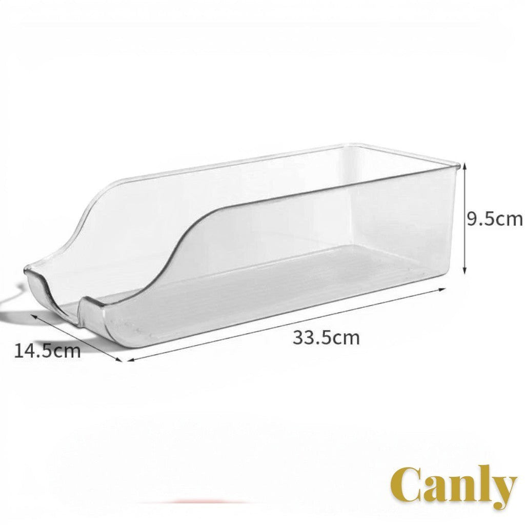 Gr8est Canly clear plastic fridge and pantry can organizer basket for soda and beverage storage