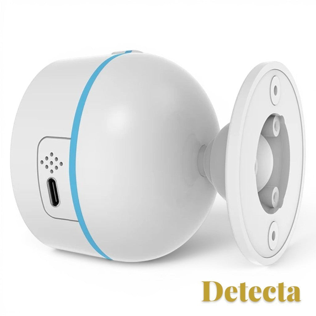 Gr8est Detecta white Matter Thread PIR motion sensor with USB port and adjustable wall mount bracket