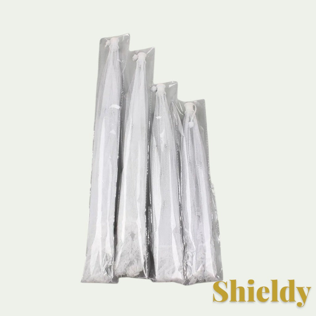 Gr8est white foldable mesh food covers in clear protective packaging for outdoor picnics and kitchen use