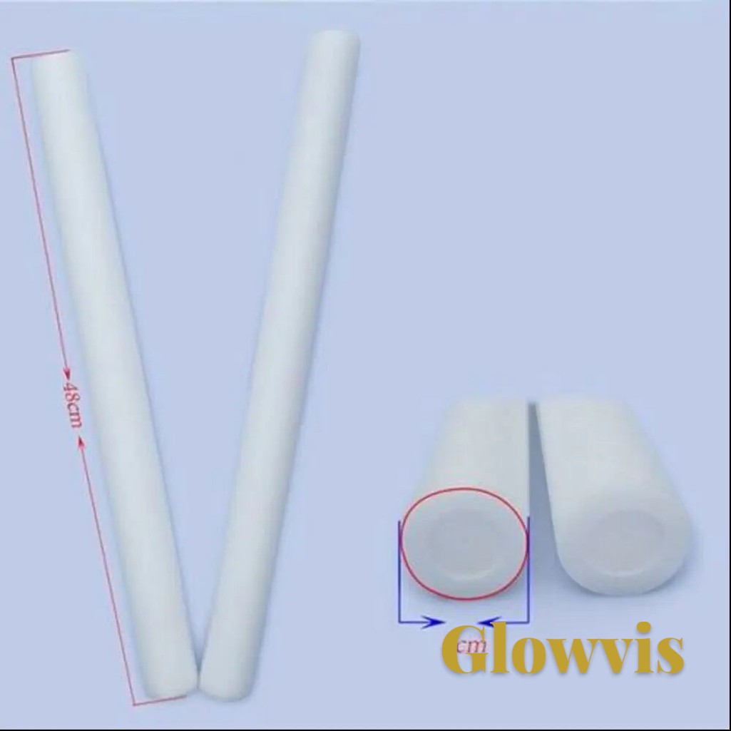 Gr8est Glowvis LED foam glow sticks showing 48cm length and cylindrical design for parties and concerts